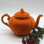 Orange Velvet Teapot