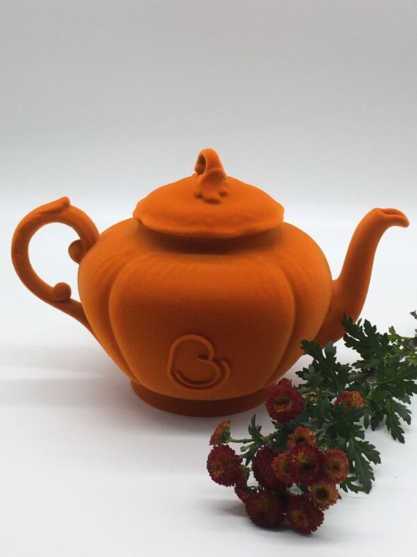 Orange Velvet Teapot