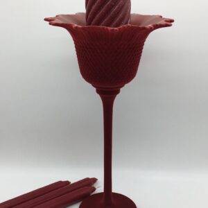 Glass Red Velvet Candle Stick