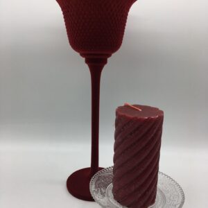 Red Velvet Candlestick by A Dream Design - Afbeelding 4