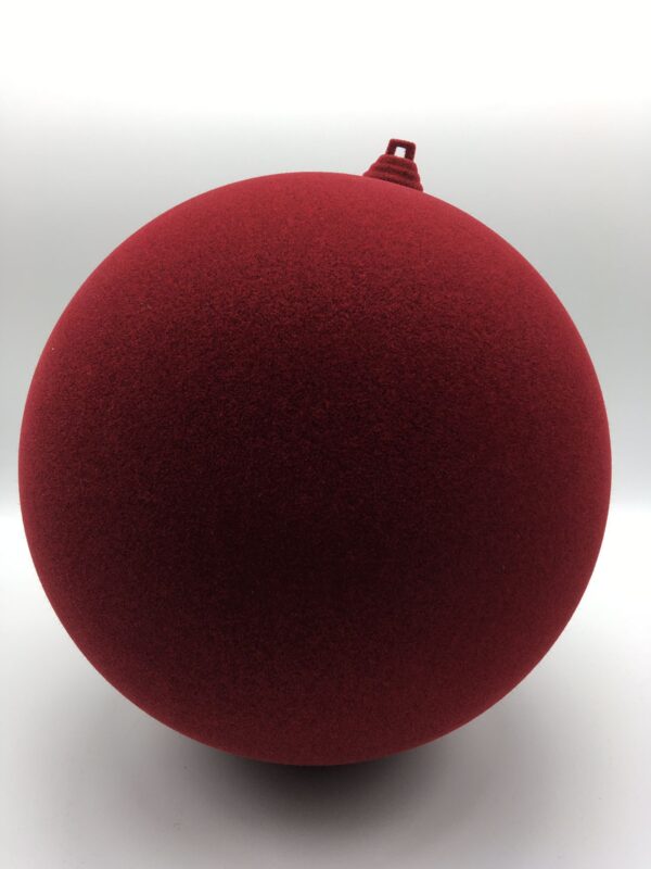 Big Red Velvet Christmas Ball