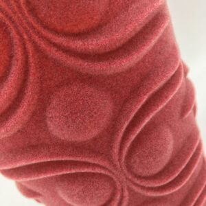 Old Rose Velvet Vase with Reliëf by A Dream Design