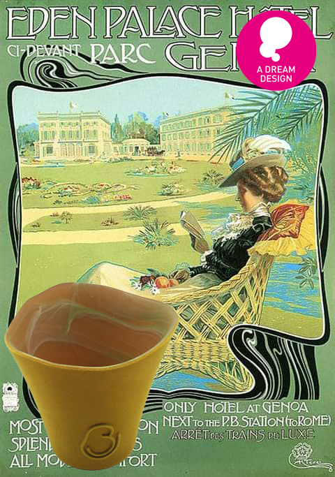 Yellow Velvet Green Vase by A Dream Design
