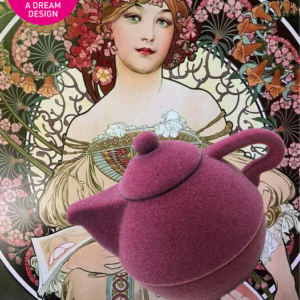 Old Rose Velvet Teapot by A Dream Design