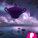 paarse licht finland met suikerpot met logo