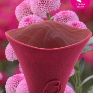 Pink Velvet Rose Vase by A Dream Design