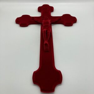 Red Velvetart Cross with Jezus by A Dream Design - Afbeelding 3