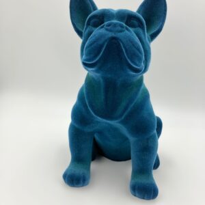 Bulldog Ocean Green Velvetart by A Dream Design - Afbeelding 3